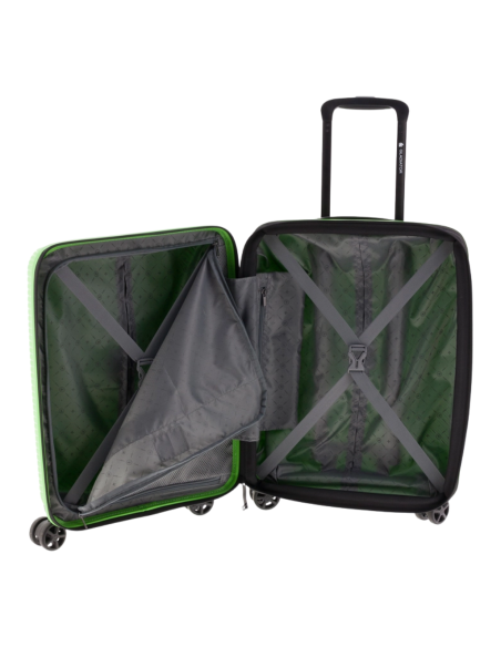 maleta cabina Gladiator Vincent 55 verde vista interna
