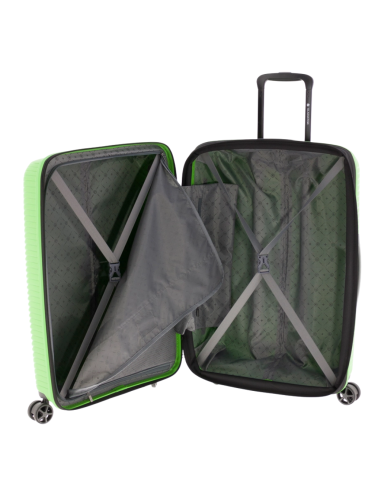 maleta mediana Gladiator Vincent 67 verde vista del interior