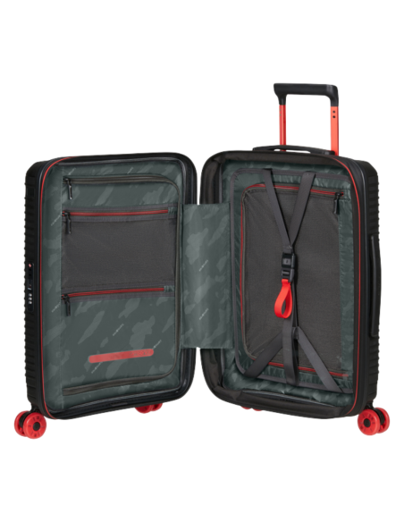 maleta cabina Samsonite Prodiver 55 negra vista del interior