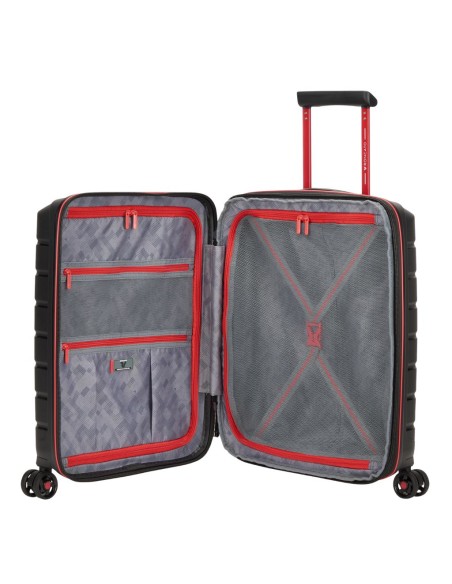Mala de cabine Roncato B-FLYING MOVE 55 cm preto vista interna