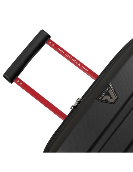 Mala de cabine Roncato B-FLYING MOVE 55 cm preto vista tirador