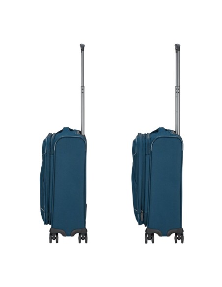 Mala de cabine Roncato GATEWAY 55 cm azul vista lateral